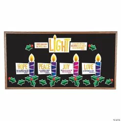 Promo ๐ Advent Colorful Bulletin Board Set - 32 Pc. โญ