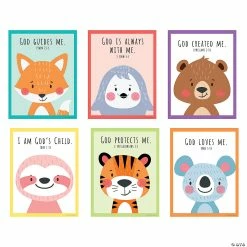 Promo ⭐ Animal Bible Verse Posters - 6 Pc. 👍