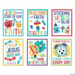 Coupon 🔥 Back to School Religious Poster Set – 6 Pc. 🎉