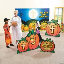 Best Pirce 🥰 Christian Pumpkin Backdrop Banner Halloween Decoration - 3 Pc. 🧨 -School Supplies Store christian pumpkin backdrop banner halloween decoration 3 pc 13772739 a02