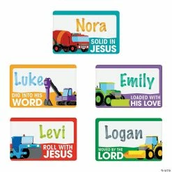 New 🎉 Construction VBS Name Tags/Labels 🧨 -School Supplies Store construction vbs name tags labels13942456 a02