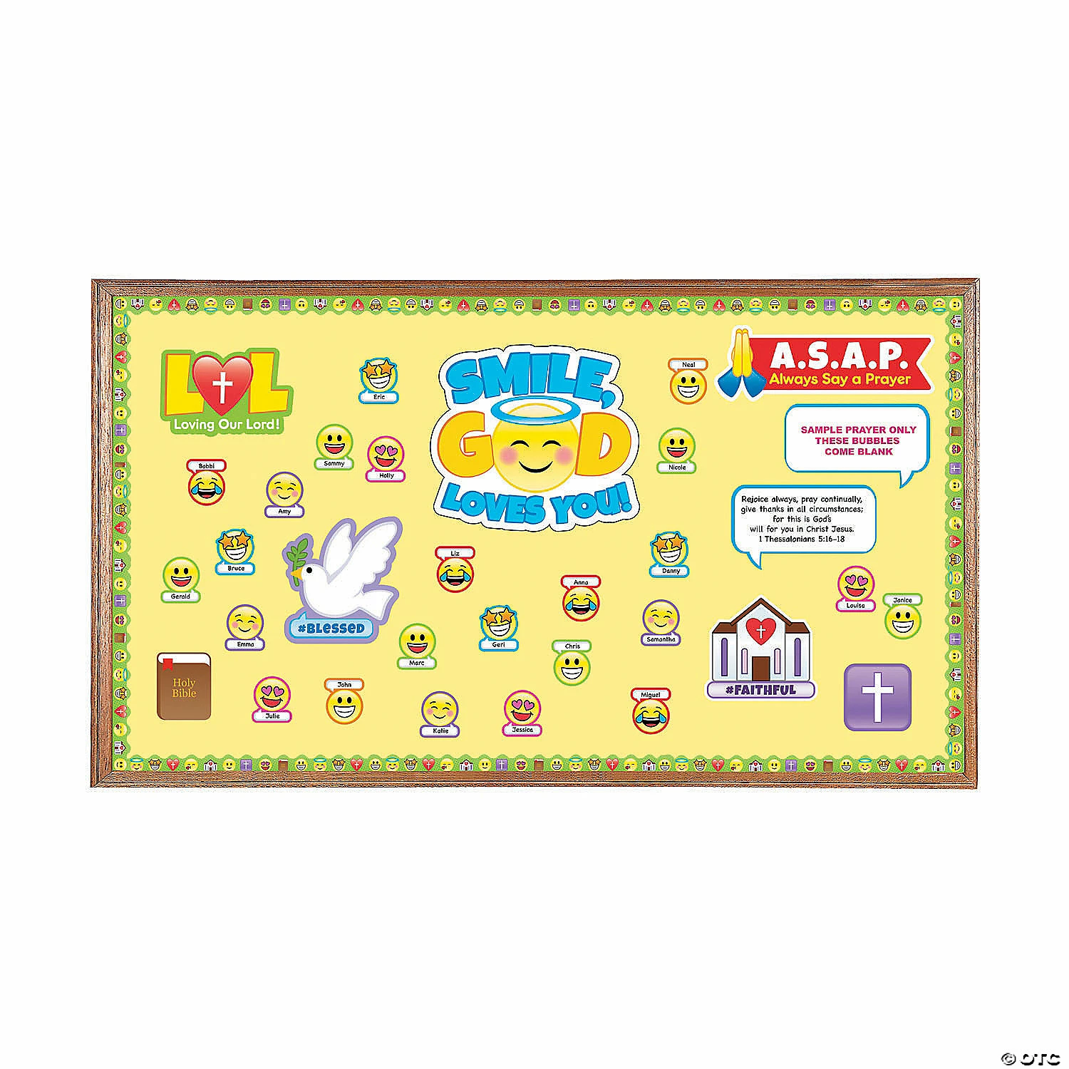 Outlet 🧨 Faith Emoji Bulletin Board Set 🤩 3 Outlet 🧨 Faith Emoji Bulletin Board Set 🤩
