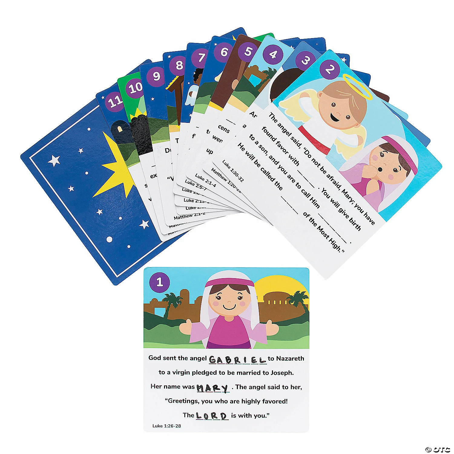 Brand new ๐ Nativity Sequence Story Cards - 12 Pc. โจ 3 Brand new ๐ Nativity Sequence Story Cards - 12 Pc. โจ