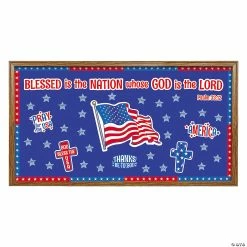 Deals 💯 Patriotic Faith Bulletin Board Set - 71 Pc. ⭐
