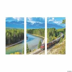 School Supplies Store -School Supplies Store railroad train scene backdrop 3 pc 13943412 a01