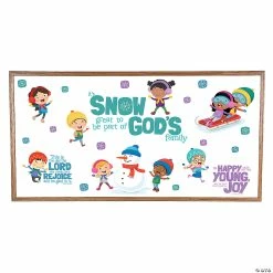 Brand new ✨ Religious Winter Kids at Play Bulletin Board Set - 27 Pc. 🛒
