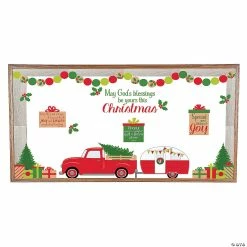 Wholesale ⭐ Religious Winter Red Truck Bulletin Board Set - 11 Pc. ✔️