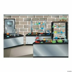 Outlet ⌛ Science Lab Backdrop Banner - 3 Pc. 😀