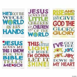 Cheapest 🎁 Sunday School Song Posters - 6 Pc. 🛒