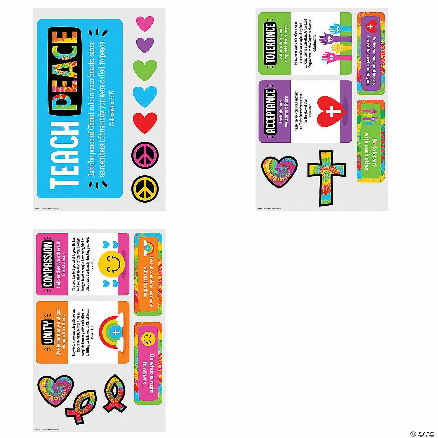 Best Sale ๐ Tie-Dye Teach Peace Classroom Decorating Kit- 3 Pc. โค๏ธ 4 Best Sale ๐ Tie-Dye Teach Peace Classroom Decorating Kit- 3 Pc. โค๏ธ - Image 2