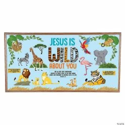 Brand new ✔️ Wild About Jesus Bulletin Board Set - 67 Pc. ⭐